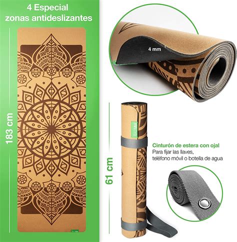 BACKLAxx ® Cork Yoga Mat with natural rubber – sustainable cork mat non ...