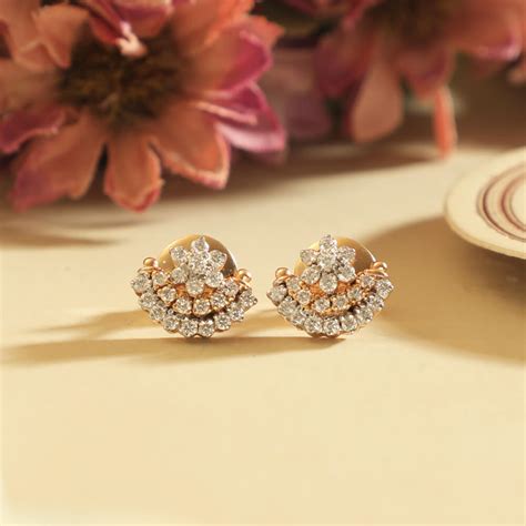 Buy Real Diamond Earrings Online | Real Diamond Earrings by Manubhai.