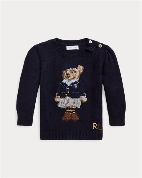 Polo Bear Cotton-Blend Jumper for Baby Girl | Ralph Lauren® IN