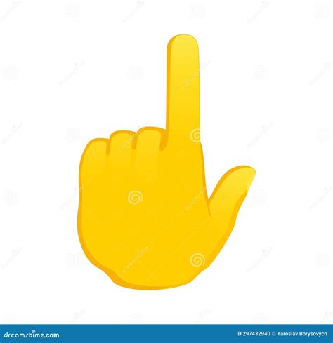 Backhand Index Pointing Up Icon. Yellow Gesture Emoji Vector ...