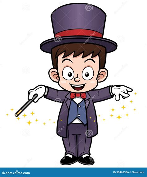 Boy Magician cartoon stock vector. Illustration of clipart - 30463386