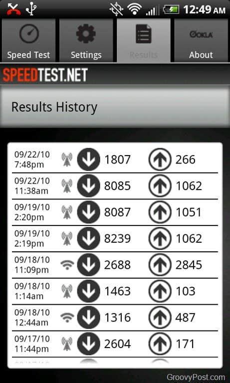 Mobile Data Speed Test 的图像结果