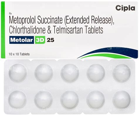 Metolar 3d 25 Mg Tablet Er 10 - Uses, Side Effects, Dosage, Price ...