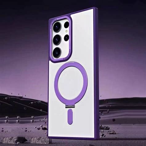 Magnetic Plating Transparent Case With Stand For Samsung | ChubbyCable ...