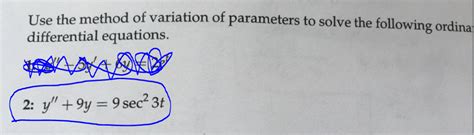 Image result for Method of Variation of Parameters