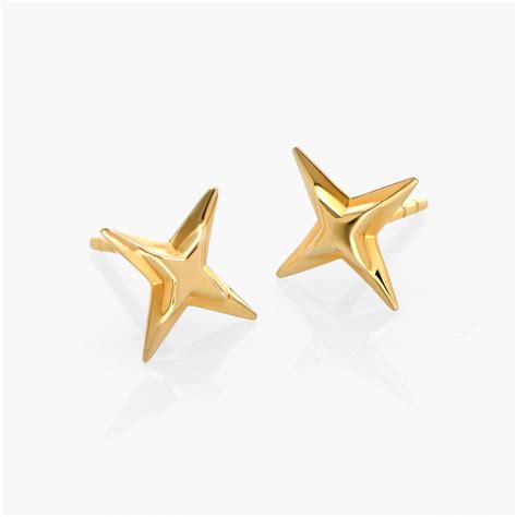 Northern Star Stud Earrings - Gold Vermeil - Oak & Luna