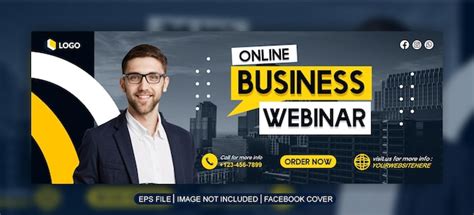 Webinar oder seminar facebook cover banner template design | Premium Vektor