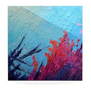 KESS InHouse Carol Schiff Reef Coral Teal Painting Luxe Square Panel, 8 ...