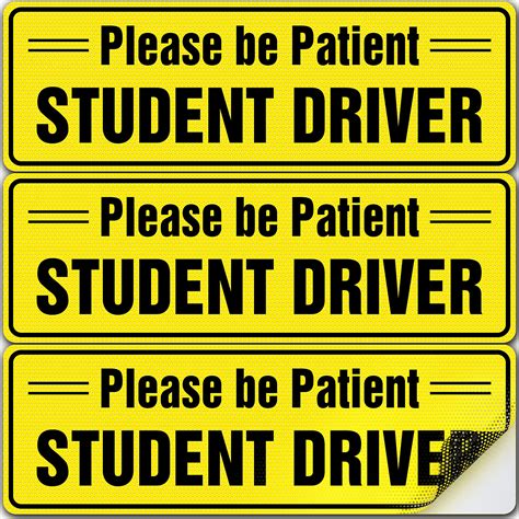 Accessoire Voiture 3-Pack Student Driver Car Magnets - Colorful New ...