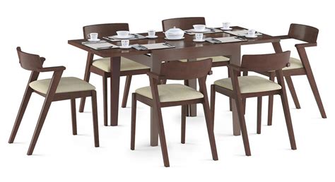Urban Ladder Murphy 4-to-6 Extendable - Thomson 6 Seater Dining Table ...