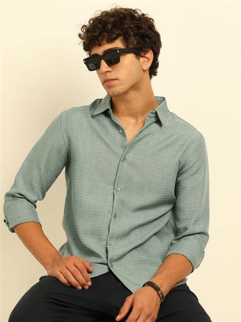 Men’s Casual Textured Shirt | Smart Everyday Wear – Bushirt
