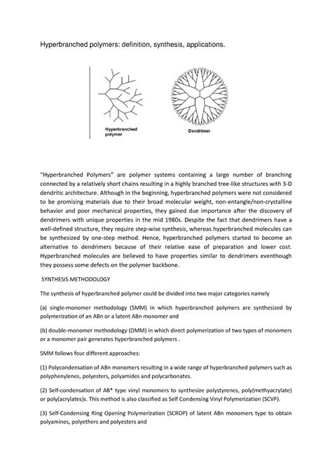 Hyperbranched polymers