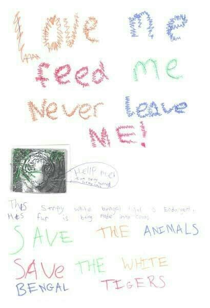 poster and slogan making on save Tiger - Brainly.in