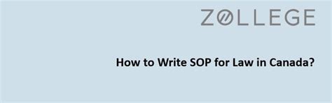 How to Write SOP for Law in Canada?