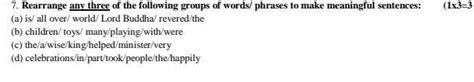 rearrange the sentence in correct order (English grammar) - Brainly.in
