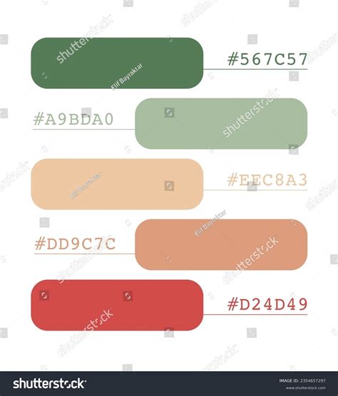 Pink Green Spring Color Palette Light Stock Vector (Royalty Free ...