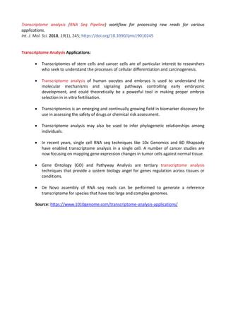 Image result for Transcriptomic Analysis