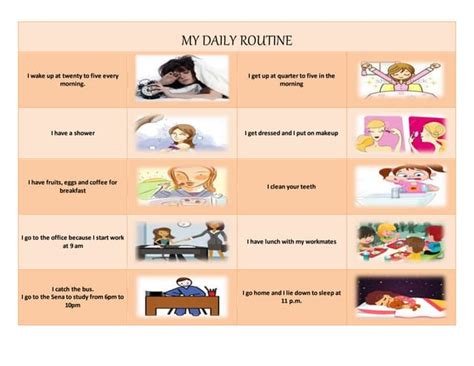 My Daily Routine Example 的图像结果
