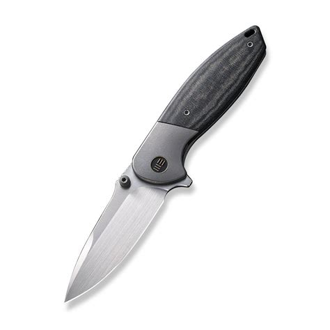 WEKNIFE Nitro Mini Flipper & Thumb Stud Knife Titanium & Micarta Handl ...