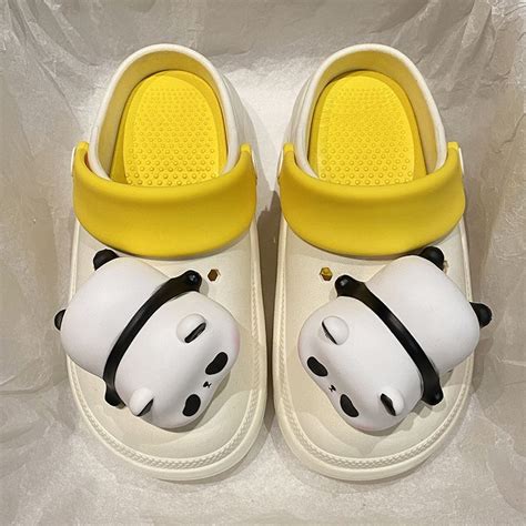New Spring and Summer Anti-slip Platform Panda Light Hole Shoes for Wo ...