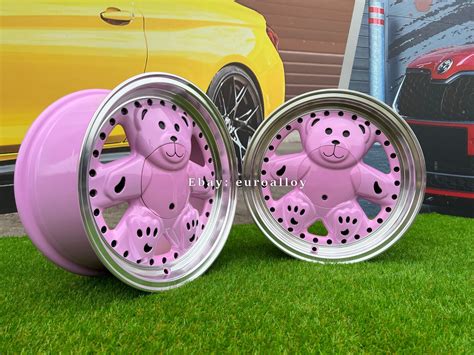 15" 4X100 RONAL URS TEDDY BEAR old school PINK wheels for VW HONDA JDM rims | eBay UK