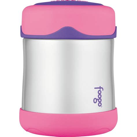 THERMOS FOOGO Vacuum Insulated Stainless Steel 10-Ounce Food Jar, Pink ...