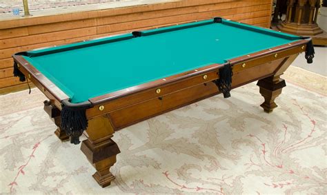 Lot - AMERICAN ANTIQUE POOL TABLE, Brunswick-Balke-Colen