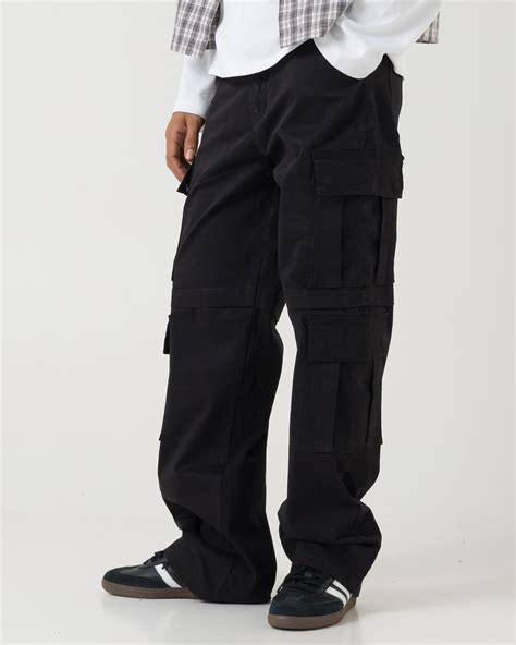 Cargo Trousers (Black) – untld.in