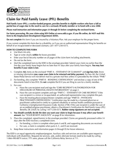 2019 Form CA DE 2501F Fill Online, Printable, Fillable, Blank - pdfFiller