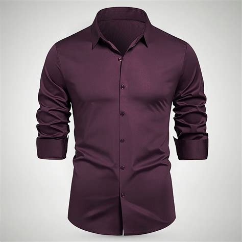 BSDJILFG Mens Dress Shirts Business Casual Shirt Casual Button Down ...