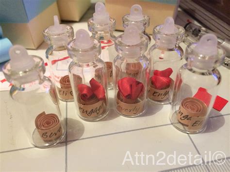 Personalized Small Bottle Engagement Party Giveaways