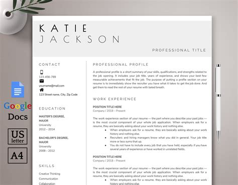 Jakes Resume Template Google Docs | AT A GLANCE