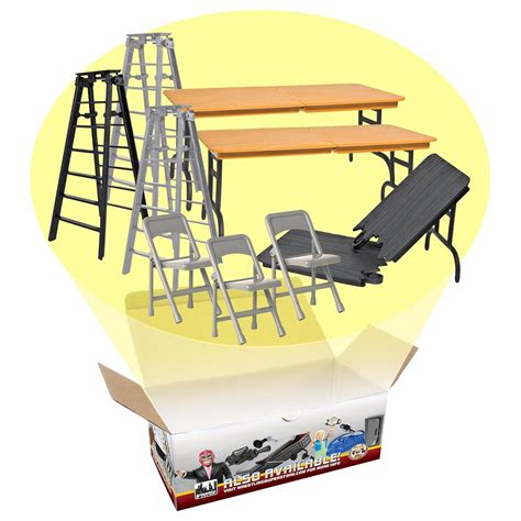 Buy Tables, Ladders & Chairs Match Accessory Set for Wrestling Action ...
