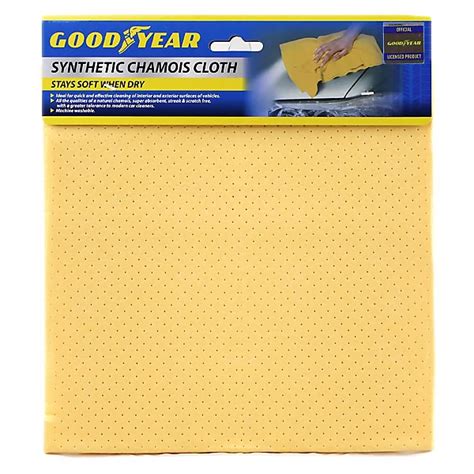 3pc Goodyear Synthetic Chamois Towel Wash Cleaning Cloth Absorbent Car ...