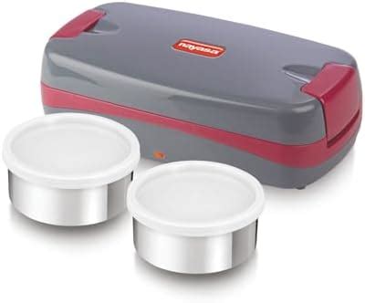 Buy Nayasa Quick Heat Slim Electric Tiffin with 2 Stainless Steel ...