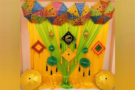 Mehendi Magic Moments Stage Decoration at Home | Wedding Function