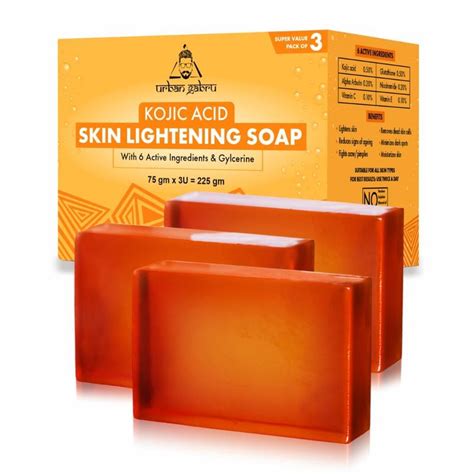 Buy UrbanGabru Kojic Acid Skin Lightening Soap - Pack Of 3 Online
