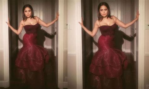 Nushrratt Bharuccha sets hearts racing in a maroon gown