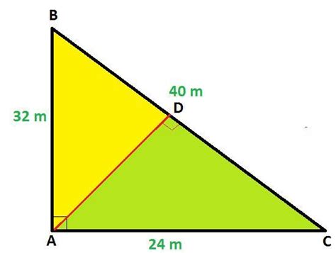 Boojho is a farmer. He has a triangular land ABC as shown in figure. AB ...