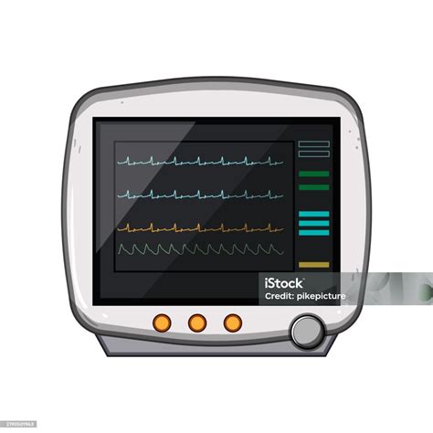 Telemetry Ekg Monitor Cartoon Vector Illustration Stock Illustration - Download Image Now ...