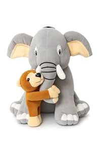 Buy BALLEY Baby Elephant with Monkey Super Cute Plushie Soft Toy for ...