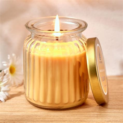 Buy Colour Refresh Lemon Grass Scented Ribbed Jar Candle from Home ...