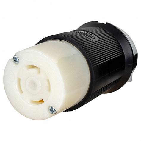 HUBBELL, L15-30R, Black/White, Locking Connector - 797VA4|HBL2723ST ...