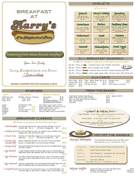 Menu at Harry's Hotdogs restaurant, Sadsburyville