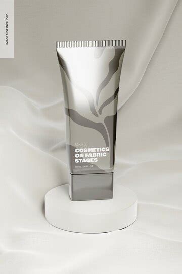 Luxury plastic cream tube mockup, front view | Premium PSD