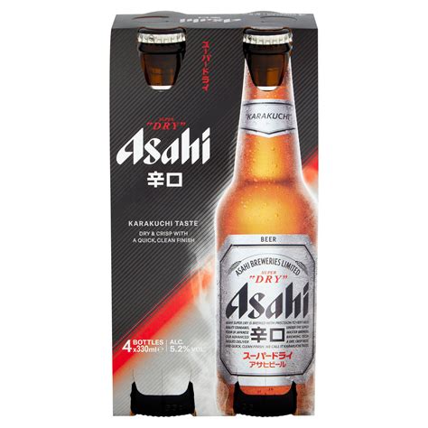 Asahi Super Dry Beer 4 x 330ml | Beer | Iceland Foods