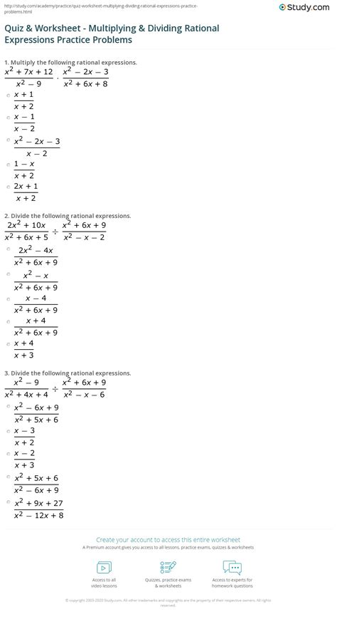 Multiplying Rational Expressions