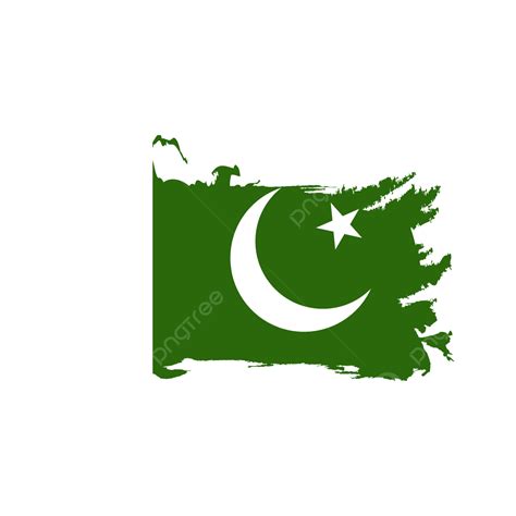 Pakistan Flag Brush Strokes Isolated Element Clipart Design, Pakistan Flag, Brush Strokes ...
