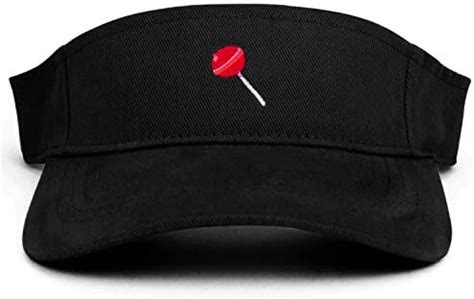 Buy Armycrew Lollipop Patch Cotton Adjustable Visor Cap, Black, One ...