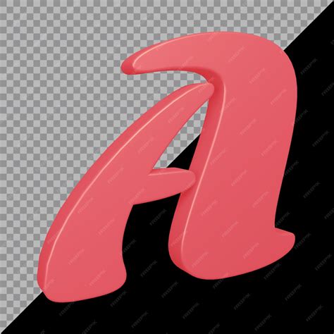 Premium PSD | 3d rendering of alphabet letter a